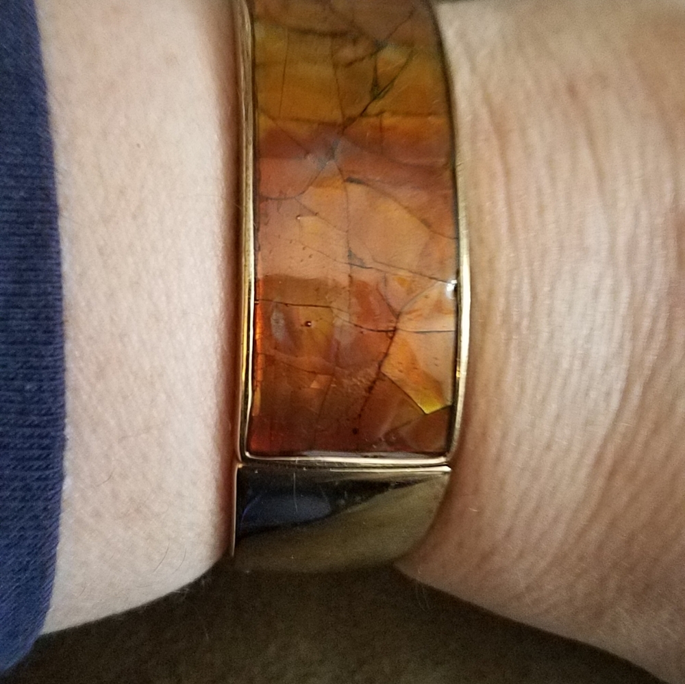 Monet Goldtone Hinged cuff Bracelet